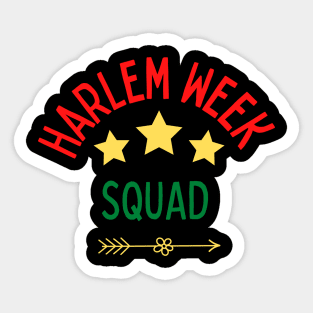 Harlem Week Squad With Stars And Arrow Sticker